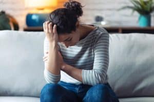 woman experiencing the effects of whippets