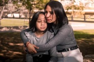Woman preventing teens from using drugs and alcohol