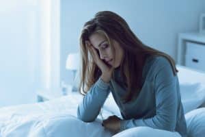 Woman displaying signs of heroin use