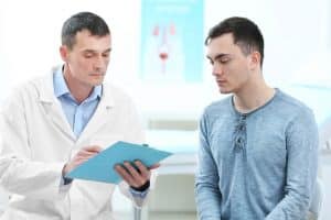 A doctor and a patient discuss Ativan addiction