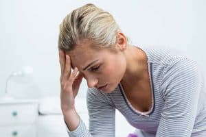 Woman thinking about her tramadol abuse