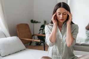 Woman experiencing weed withdrawal symptoms