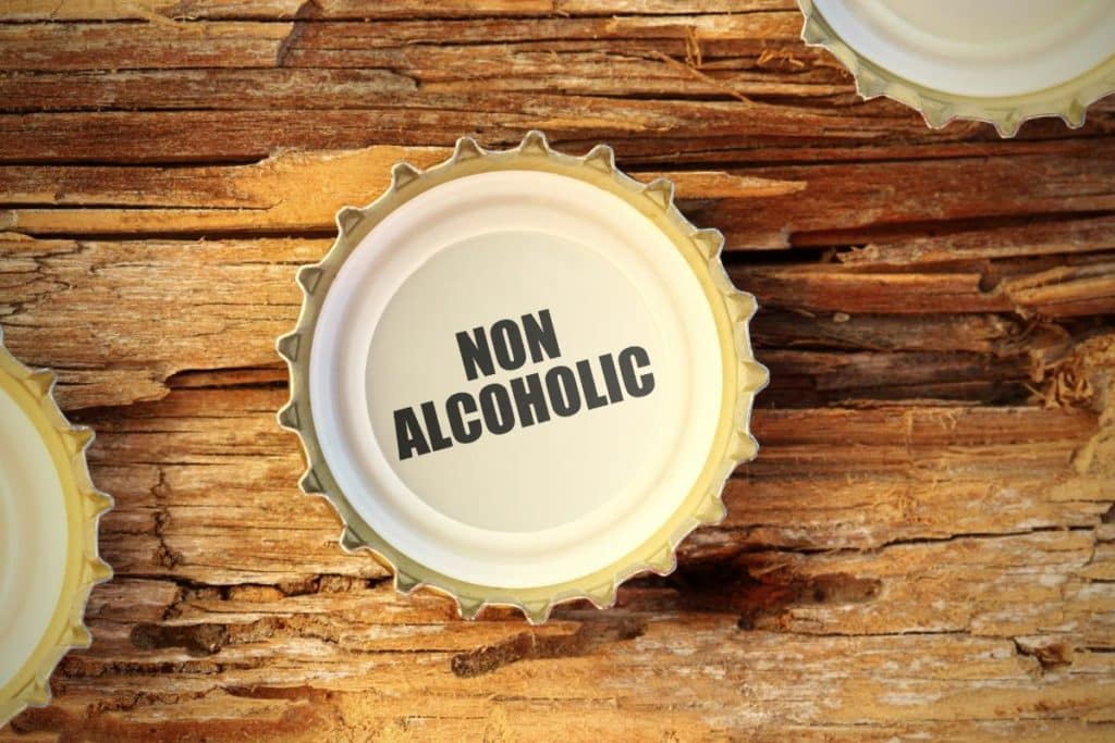 Bottle cap lid that begs the question, "Can you get addicted to non-alcoholic beer?"