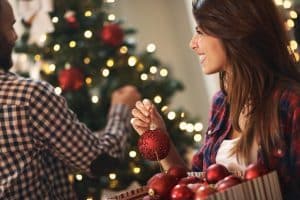 Two people having a sober Christmas.