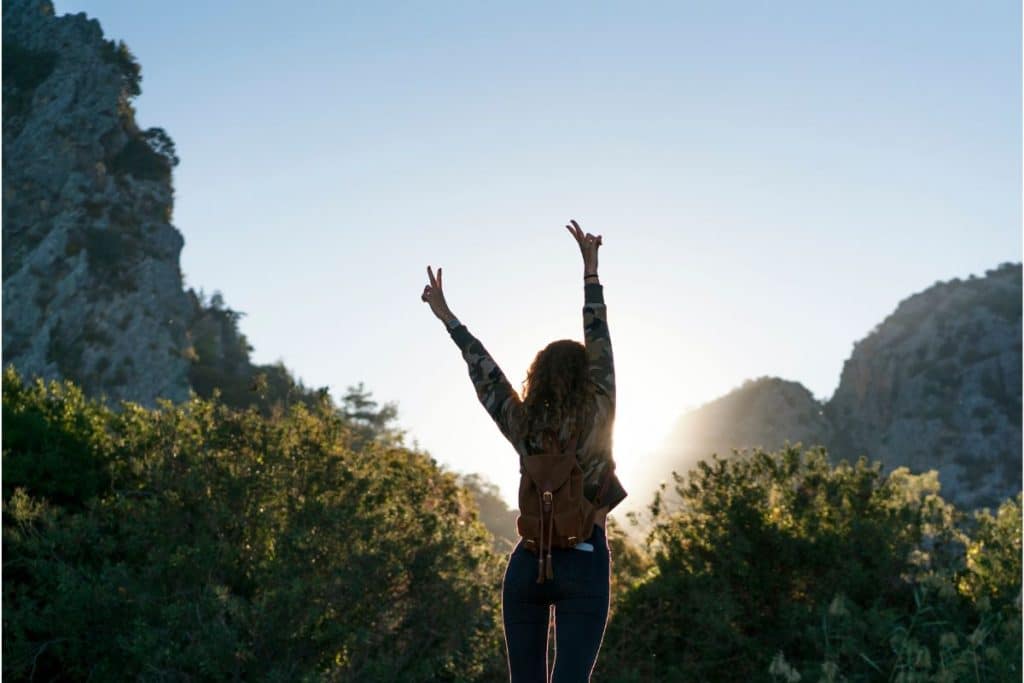 Happy Girl in Nature The Bluffs Addiction Campuses