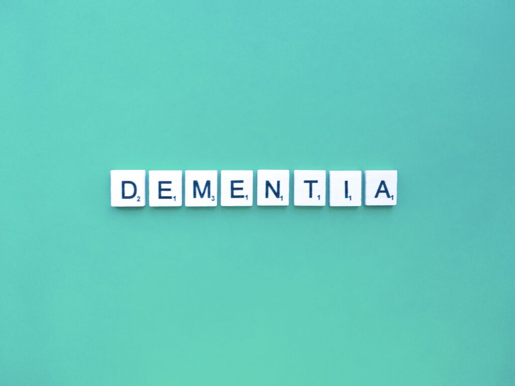 dementia spelled out on scrabble letters The Bluffs Addiction Campuses