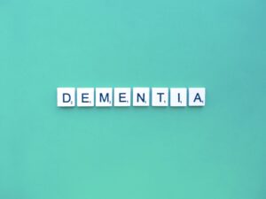 dementia spelled out on scrabble letters