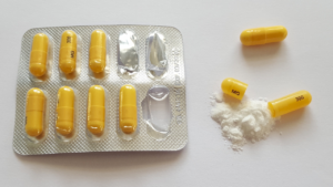 A package of gabapentin pills