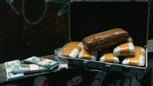 A kilogram kilo of cocaine equivalent to 22 pounds serves as a standard unit for quantifying large-scale drug transactions