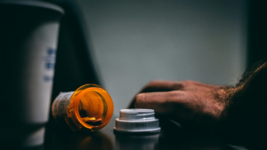 Controlled substances in a pill bottle