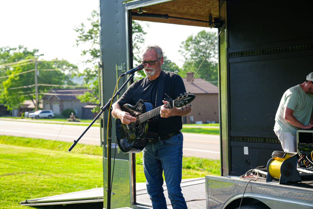 John Berry performing some of his own songs at The Bluffs